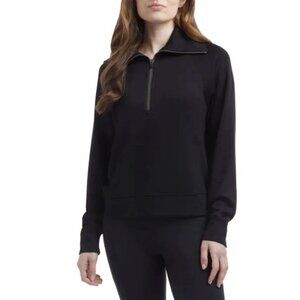 Danskin Women's M Black Luxe Half Zip Pullover SweatShirt  M0732